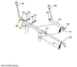 Kubota Pin Spring 05411-01040 - OEM Spring Pin for Lower Link & Steering Lever