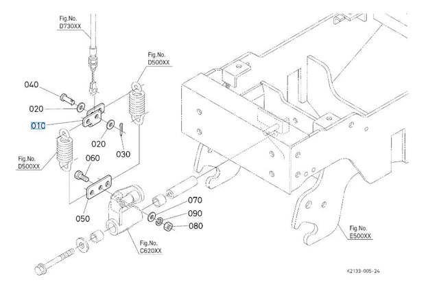 Kubota PTO Wire Bracket K1310-25442 - Genuine OEM Bracket for G Series