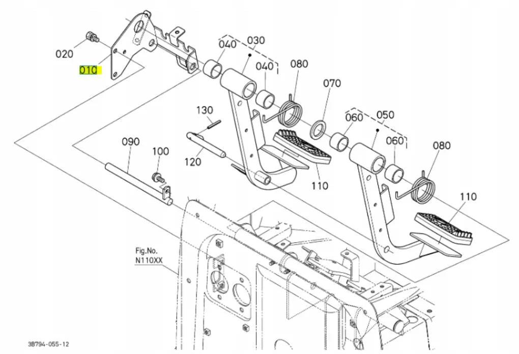 Kubota Reinforced Stop Sensor Bracket 3B794-44073 – Fits M5091HC-GE and M5111HC-GE