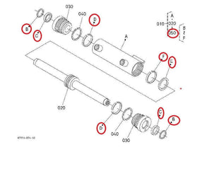 Kubota Seal Kit K757116540 - OEM Replacement Seal Kit for Kubota Equipment
