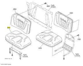 Kubota Seat Assembly PA K7591-56830 | Durable Replacement for RTV-X Series