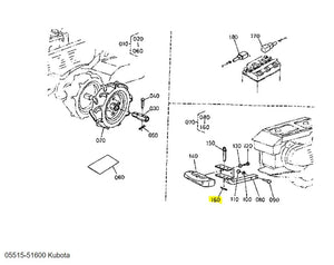 Kubota Snap Pin 05515-51600 - OEM Snap Retainer for Drawbars & Linkages