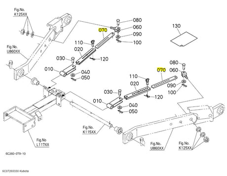 Kubota Stabilizer Plate 6C072-65330 