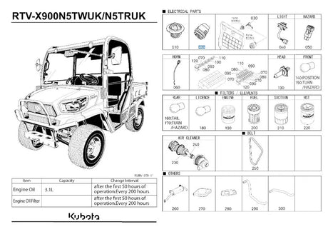 Kubota Starter Switch K7591-62112 - OEM Ignition for RTV-X1140 Series