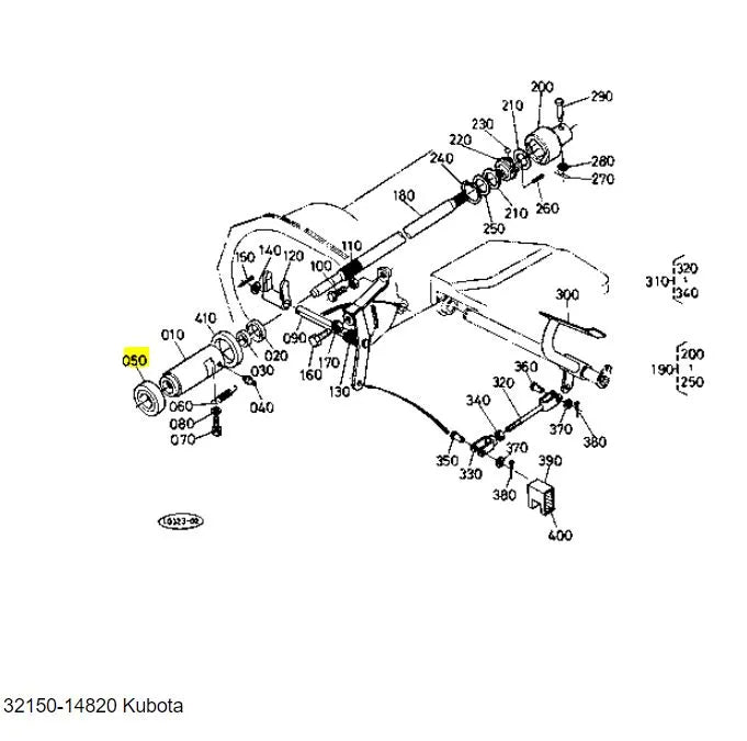 Kubota Thrust Ball Bearing 32150-14820 - Genuine Clutch & Propeller Shaft Bearing