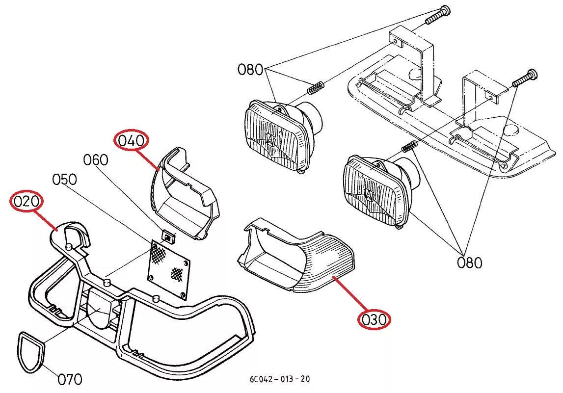 Kubota Tractor Right Headlight Holder - Fits B1700, B2100 & B2400 Models (6C04254192)