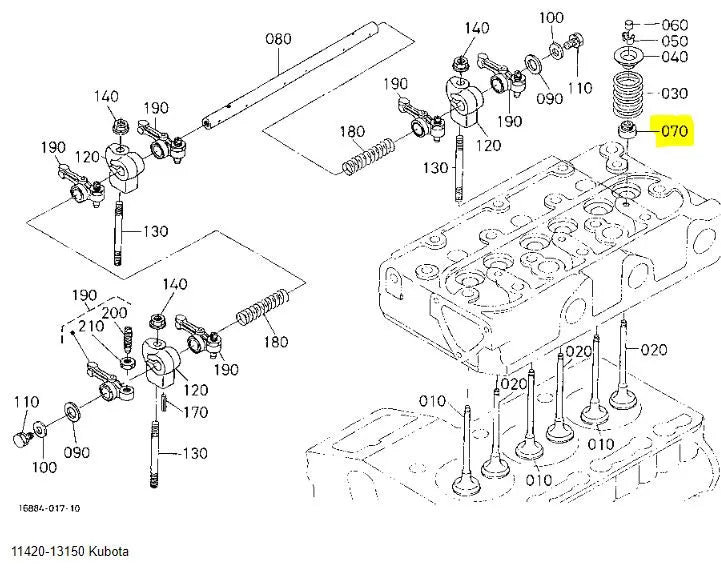 Kubota Valve Stem Seal 11420-13150 | OEM Engine Seal for BX, B & G Series (SGM-0)