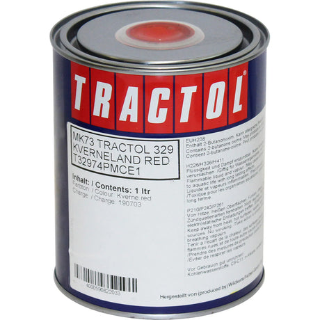 Tractol Kverneland Red Paint - 1L, High Gloss Finish for Agricultural & Construction Equipment - MK73