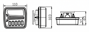 Kramp 12V Wireless LED Square Light Set
