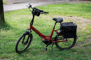 Basil Mara Double Pannier Bag - 26L | Black | Water-Repellent Bicycle Storage