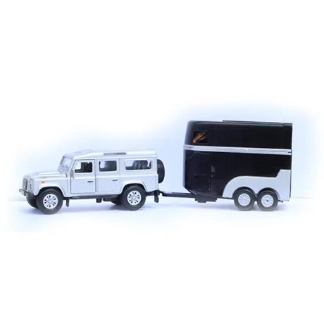 Kids Globe Land Rover with Horse trailer