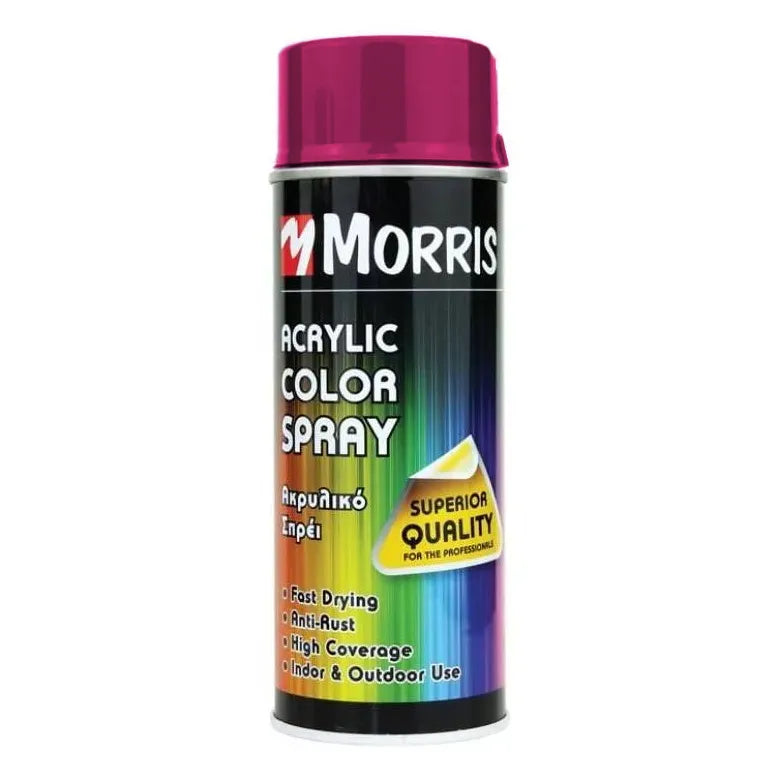 Morris High Gloss Acrylic Spray Paint Purple Red 400ml - RAL 3004