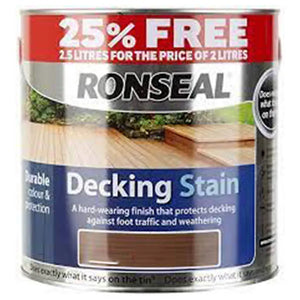 Ronseal Decking Stain Rich Mahogany -  2 Litre + 25%