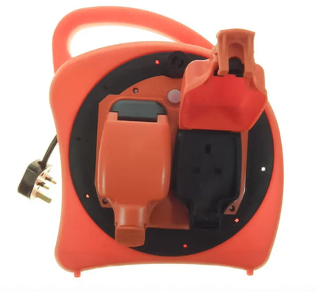 Powermaster 20 Metre Weatherproof Cable Reel with Ip54 Sockets Extension Lead