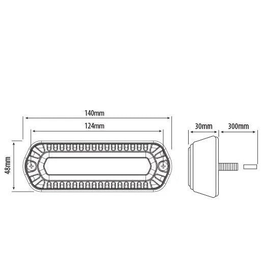 247 LED Directional Warning Light (Amber/ Red/ White)