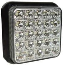 LED Global 12-24V LED Square Reverse Light with Fog Function - LG215, IP67 Rated, ECE R10 Approved