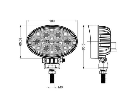 LED Global 24 Watt Oval Flood LED Work Light