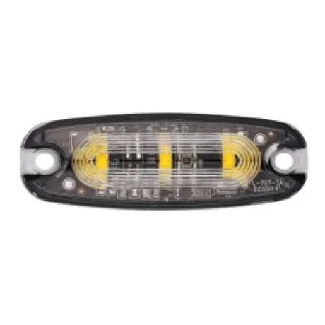 LED Global 3 LED Amber Warning Strobe - Slim, R65 Approved with 3M Adhesive - LG763