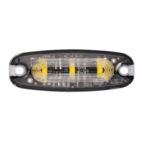 LED Global 3 LED Amber Warning Strobe - Slim, R65 Approved with 3M Adhesive - LG763