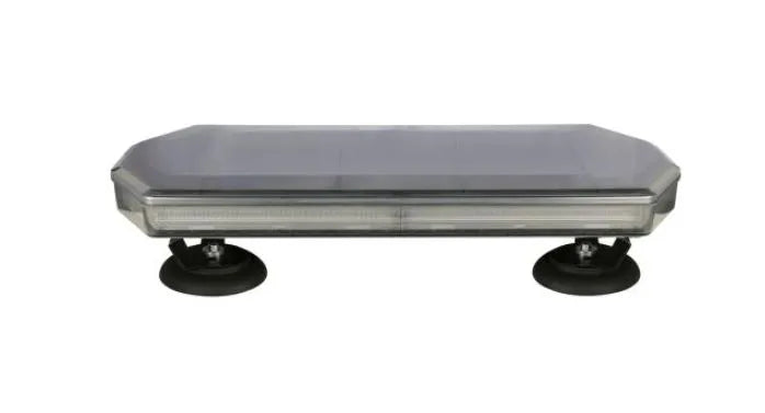 LED Global 600mm Amber Flashing Magnetic Warning Bar - Smoked Lens, 26 Flash Patterns, IP67
