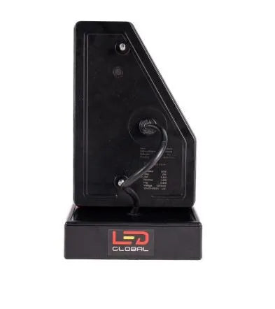 LED Global 9-33V LED Triangular Combination Tail Light with Built-In Smart Resistor (RH)
