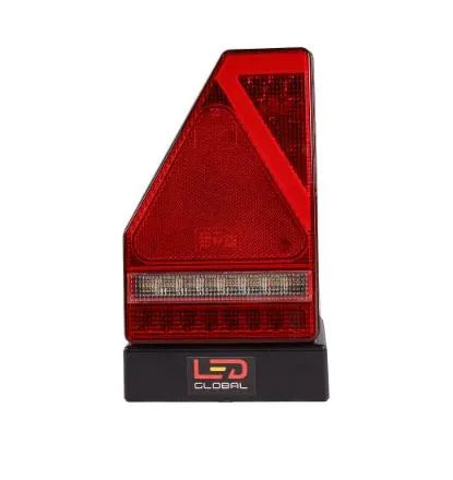 LED Global 9-33V LED Triangular Combination Tail Light with Built-In Smart Resistor (RH)