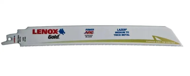 Lenox 14 TPI Reciprocating Saw Blades for Metal - 229mm, Pack of 5 | Titanium Coated