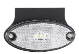 LED Oval Marker Light with Bracket WHITE