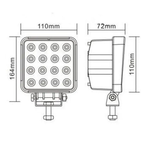 LED Global LG860 48 Watt Square LED Work Light