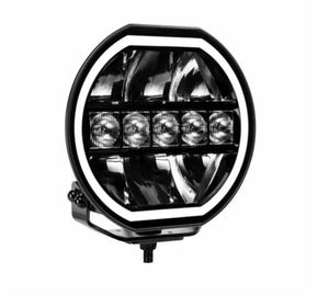 LED Global 7" LED Driving Light with Boost Function - 9600 Lumens, White/Amber Position Light