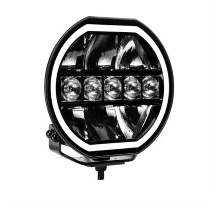 LED Global 7" LED Driving Light with Boost Function - 9600 Lumens, White/Amber Position Light