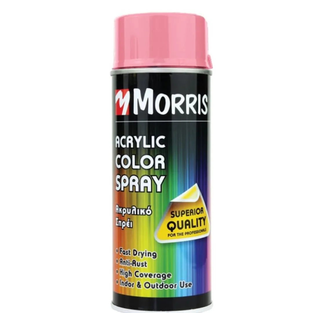 Morris High Gloss Acrylic Spray Paint Light Rosa 400ml - RAL 3015