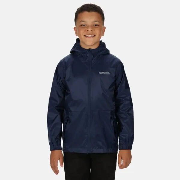 Regatta Kids' Pack It Lightweight Waterproof Hooded Packaway Walking Jacket Midnight