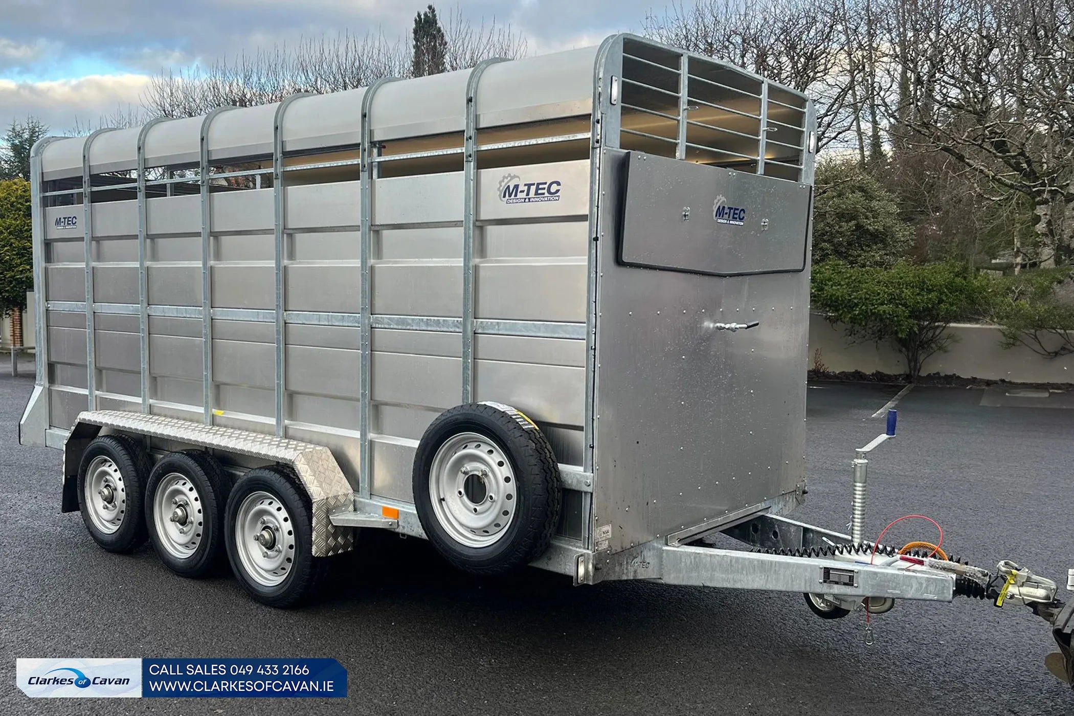 M-Tec 14ft x 6ft Tri-Axle Livestock Trailer