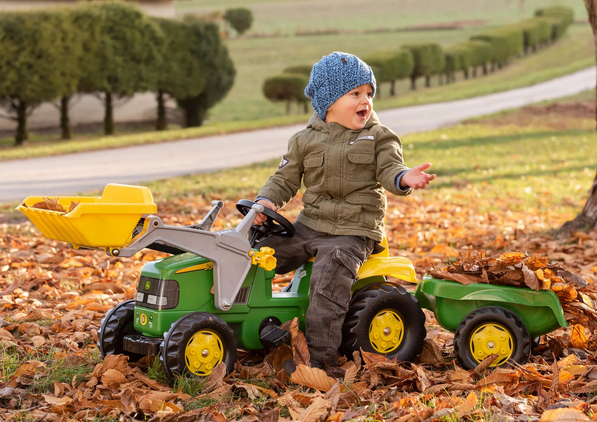 Rolly John Deere Kid Pedal Tractor with Loader & Trailer