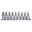 Teng Tools M1213 Tpx 9 Piece 1/2" Drive Tpx Bit Socket Clip Rail