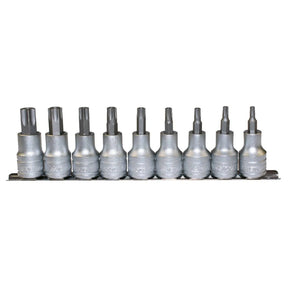 Teng Tools M1213 Tpx 9 Piece 1/2" Drive Tpx Bit Socket Clip Rail