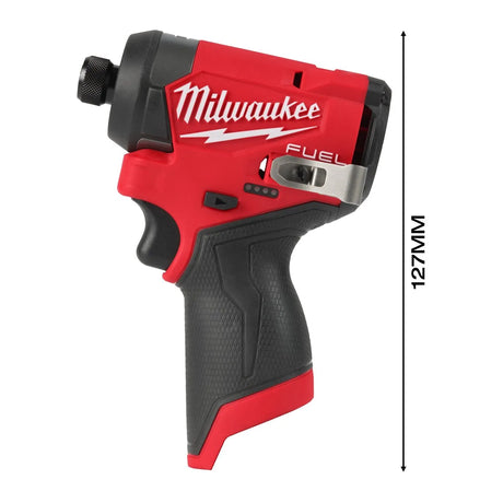 Milwaukee M12 FUEL 1/4" Sub Compact Impact Driver Kit with 2 x 6.0Ah Batteries (M12 FID2-602X)