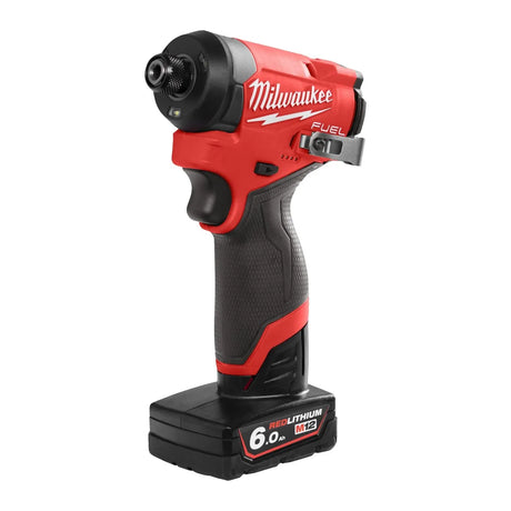 Milwaukee M12 FUEL 1/4" Sub Compact Impact Driver Kit with 2 x 6.0Ah Batteries (M12 FID2-602X)