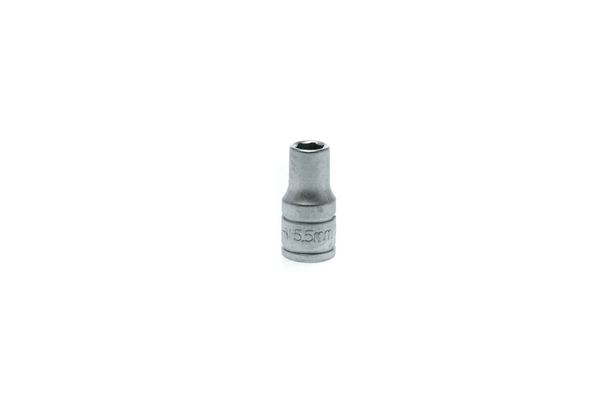 4-13mm Teng Tools 1/4" Drive, Regular, 6 Point Socket - 5.5mm