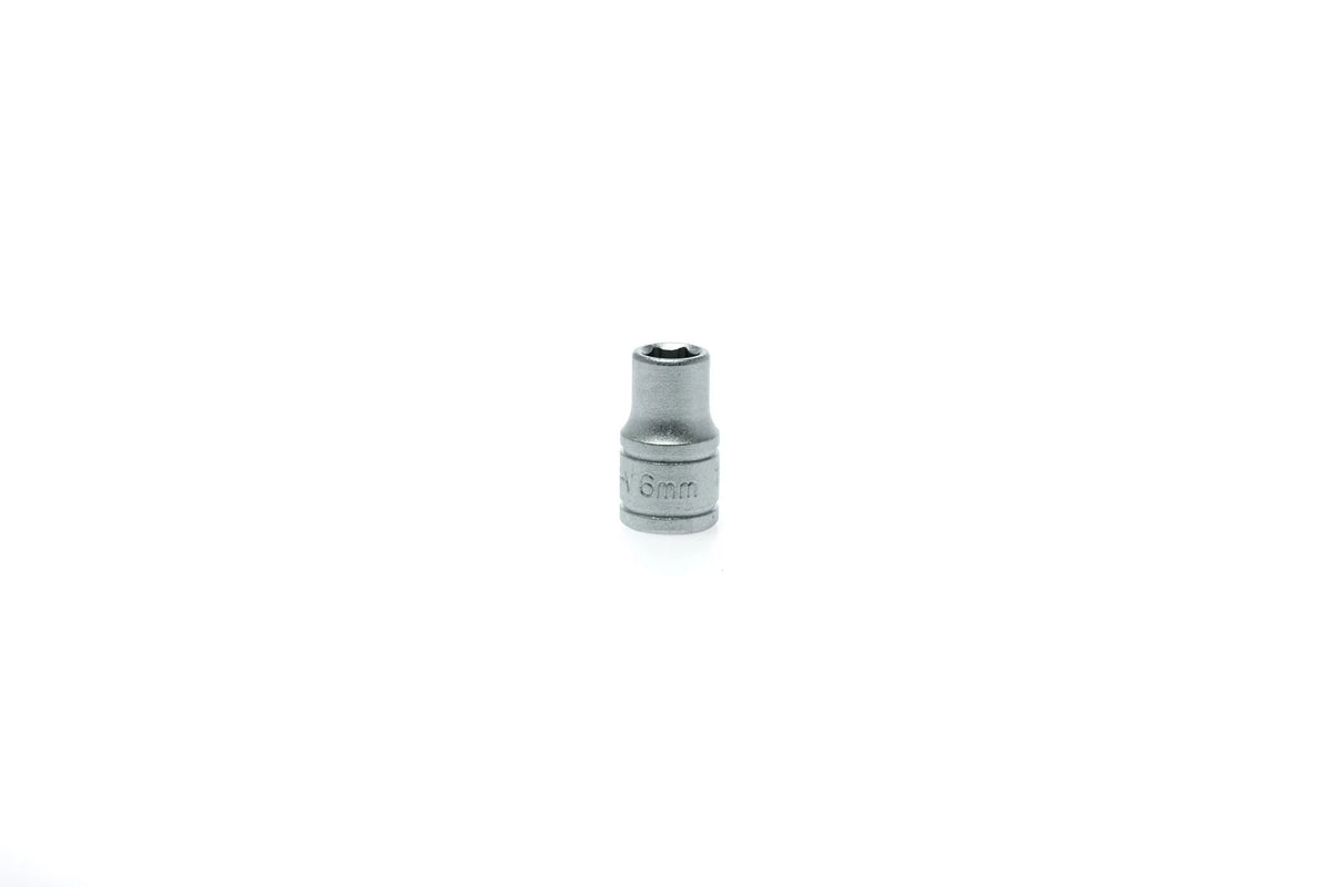 4-13mm Teng Tools 1/4" Drive, Regular, 6 Point Socket - 6mm