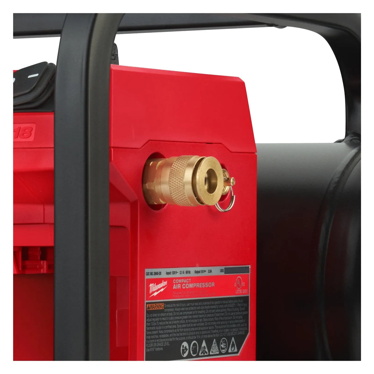 Milwaukee M18 FUEL™ Cordless Air Compressor 18V Brushless 7.6L Bare Unit (M18 FAC-0)