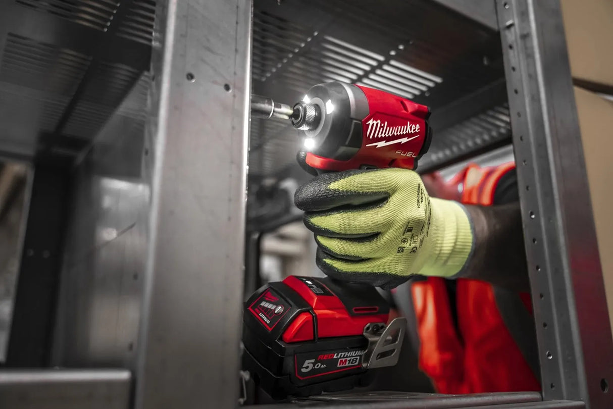 Milwaukee M18 FUEL Power Pack Twin Kit with Percussion Drill & Impact Driver, x2 batteries, charger, toolcase (M18 FPP2A3-502X)