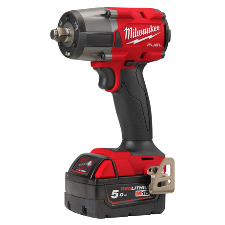 Milwaukee M18 FUEL ½″ Impact Wrench Kit - 881 Nm Torque, 2x 5.0Ah Batteries, Case & Charger