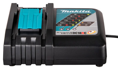 Makita DC18RC 7.2V-18V LXT Multi-Voltage Compact Charger | Rapid Charging & Optimum Battery Care