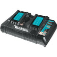 Makita DC18RD Twin Port Multi Voltage Charger | Fast Charging for 14.4V & 18V Batteries with USB Port
