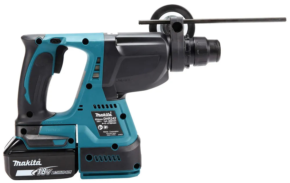 Makita DHR242RTJ 18V SDS+ Brushless Rotary Hammer Drill (2x5Ah) | High Performance & Versatility