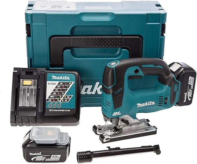 Makita DJV182RMJ 18V Li-Ion LXT Brushless Jigsaw | 2 x 4.0Ah Batteries, Charger & Makpac Case