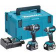 Makita DLX2180TJ 18V LXT Combi Drill Impact Driver Twin Kit (2x5Ah) | Brushless Power & Extended Runtime