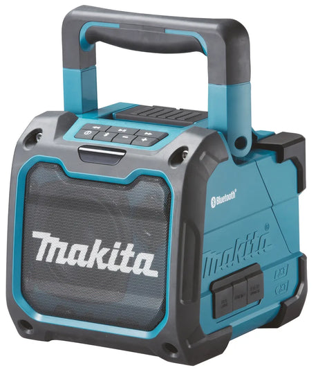 Makita DMR200 Bluetooth Speaker CXT/LXT | IP64 Rated, 12V/18V, Robust & High-Efficiency for Worksites